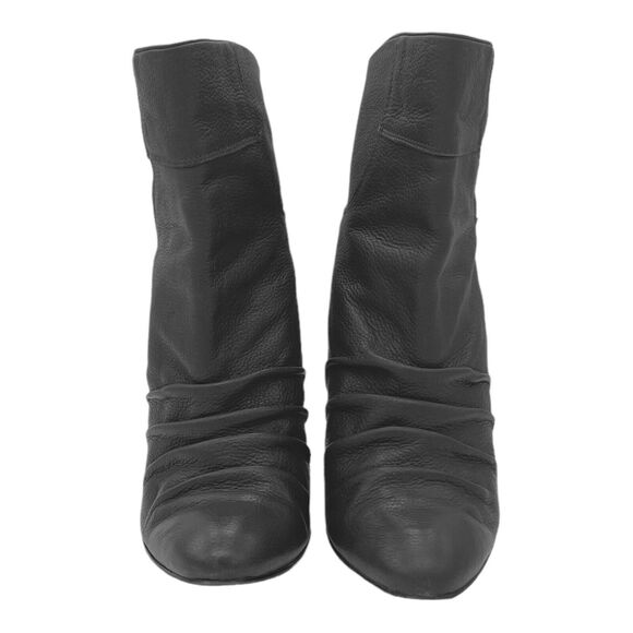 Bebe NORA Boots Womens 7 Leather Slouchy Heeled Bootie Coastal Cowgirl Boho Chic - Picture 2 of 13